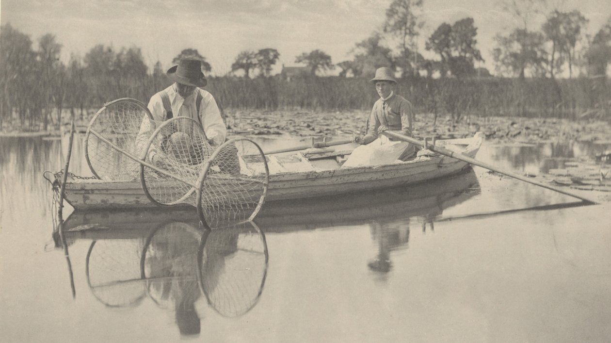 Het instellen van het strijknet,1886 (foto) door Thomas Frederick Goodall