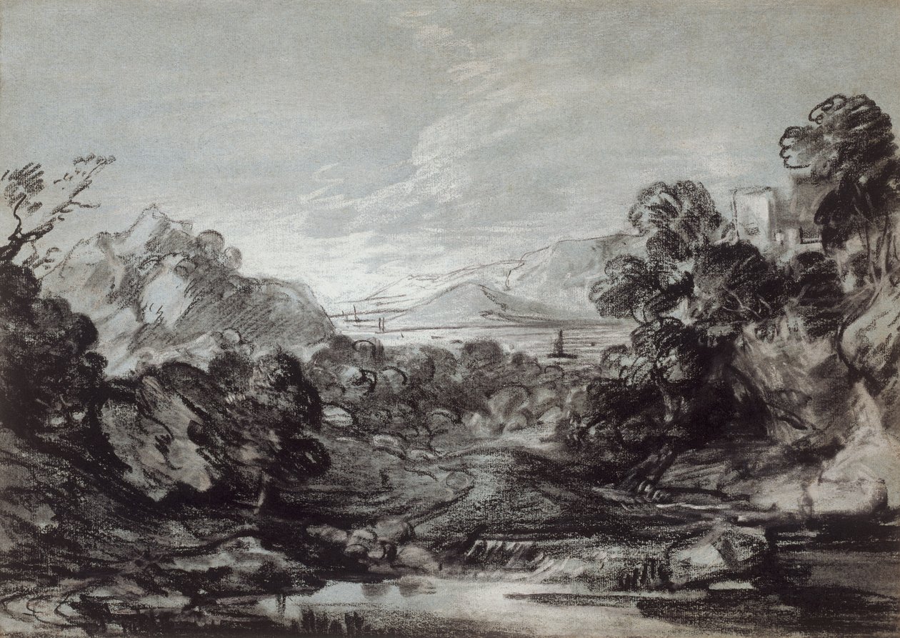 Kustzicht door Thomas Gainsborough