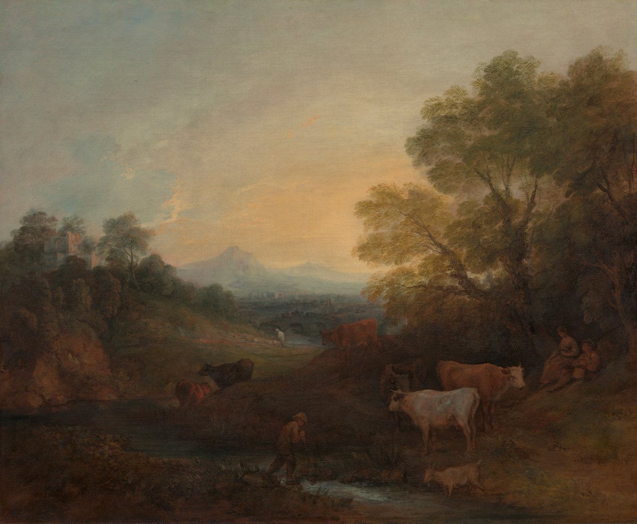 Landschap met vee door Thomas Gainsborough RA