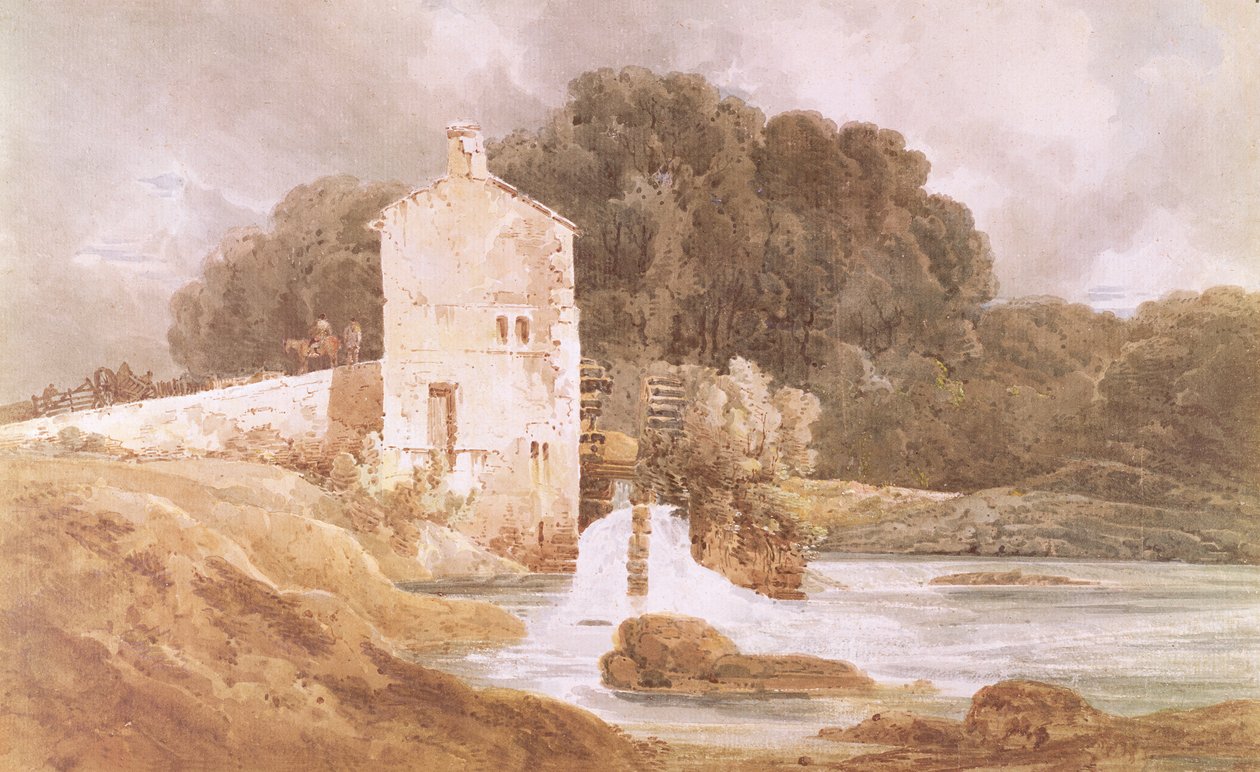 Abdijmolen, Knaresborough door Thomas Girtin