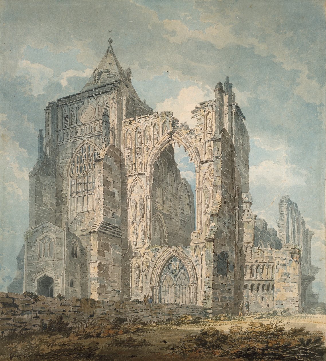 Crowland Abbey, Lincolnshire, ca. 1793 door Thomas Girtin