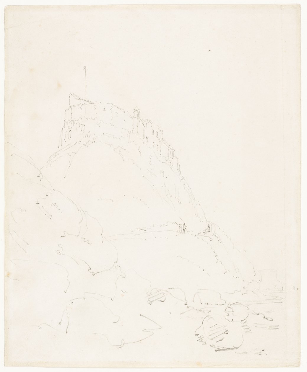 Kasteel Holy Island, Durham door Thomas Girtin