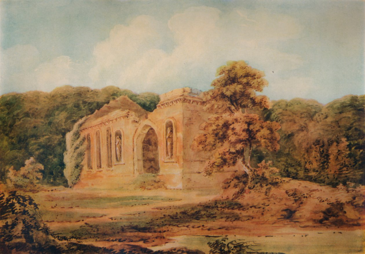 Landschap met ruïnes, 18e eeuw, 1935 door Thomas Girtin
