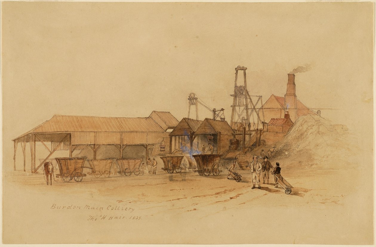 Burdon Main Colliery door Thomas H. Hair