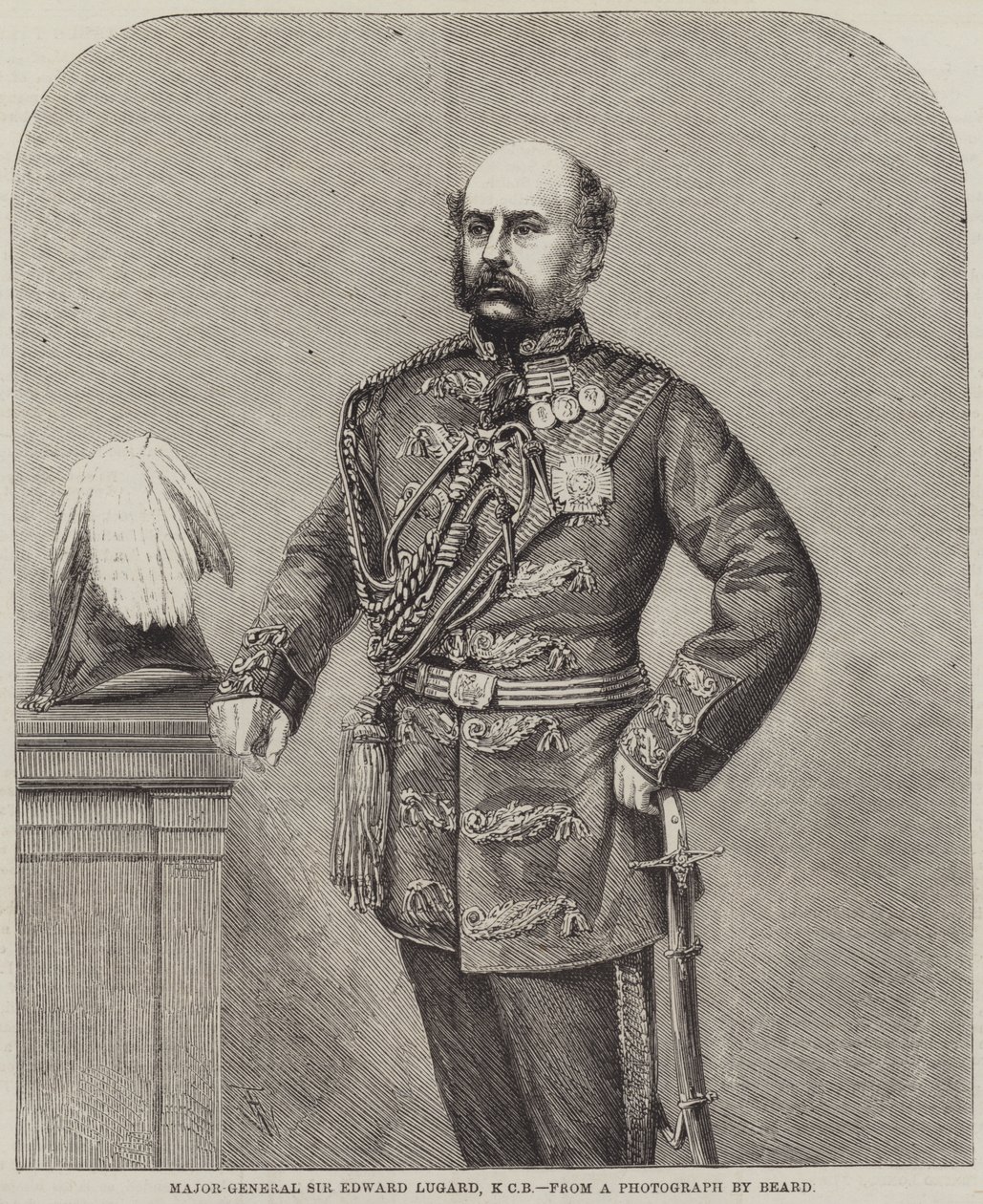 Generaal-majoor Sir Edward Lugard, KCB door Thomas Harrington Wilson