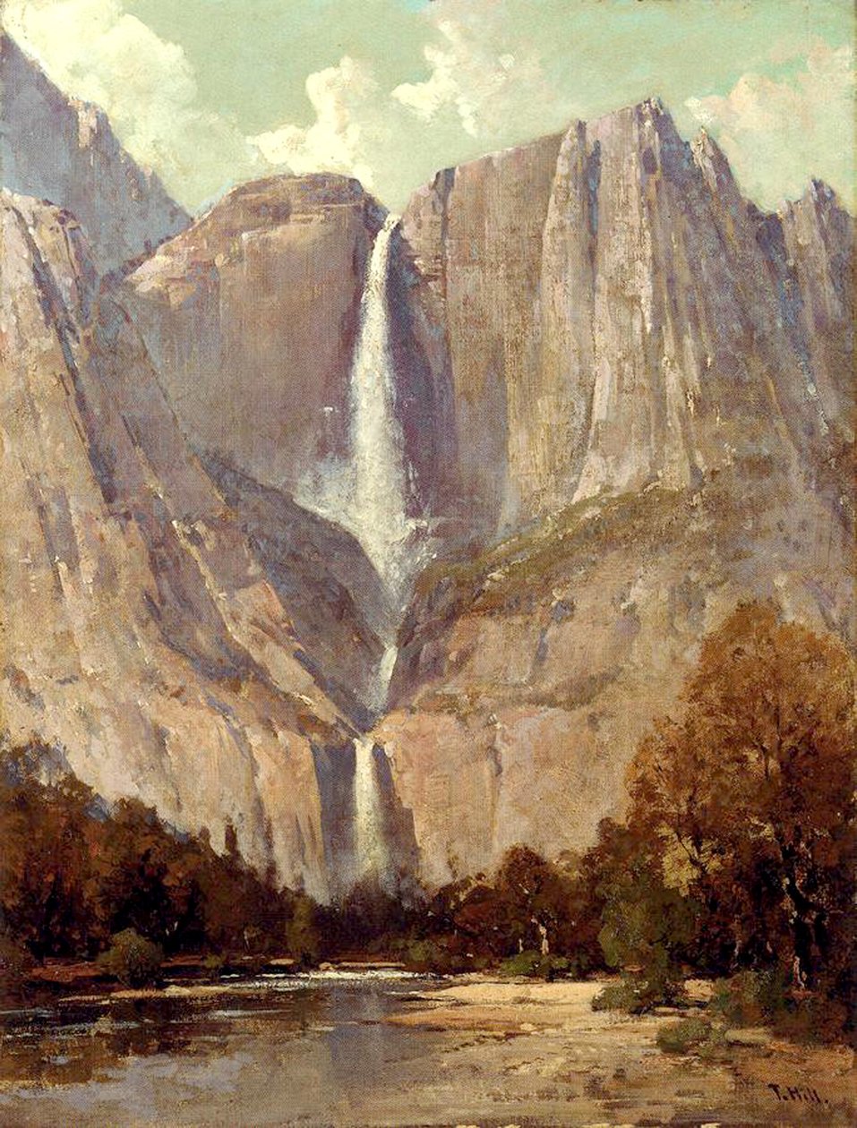 Bridalveil Fall, Yosemite door Thomas Hill