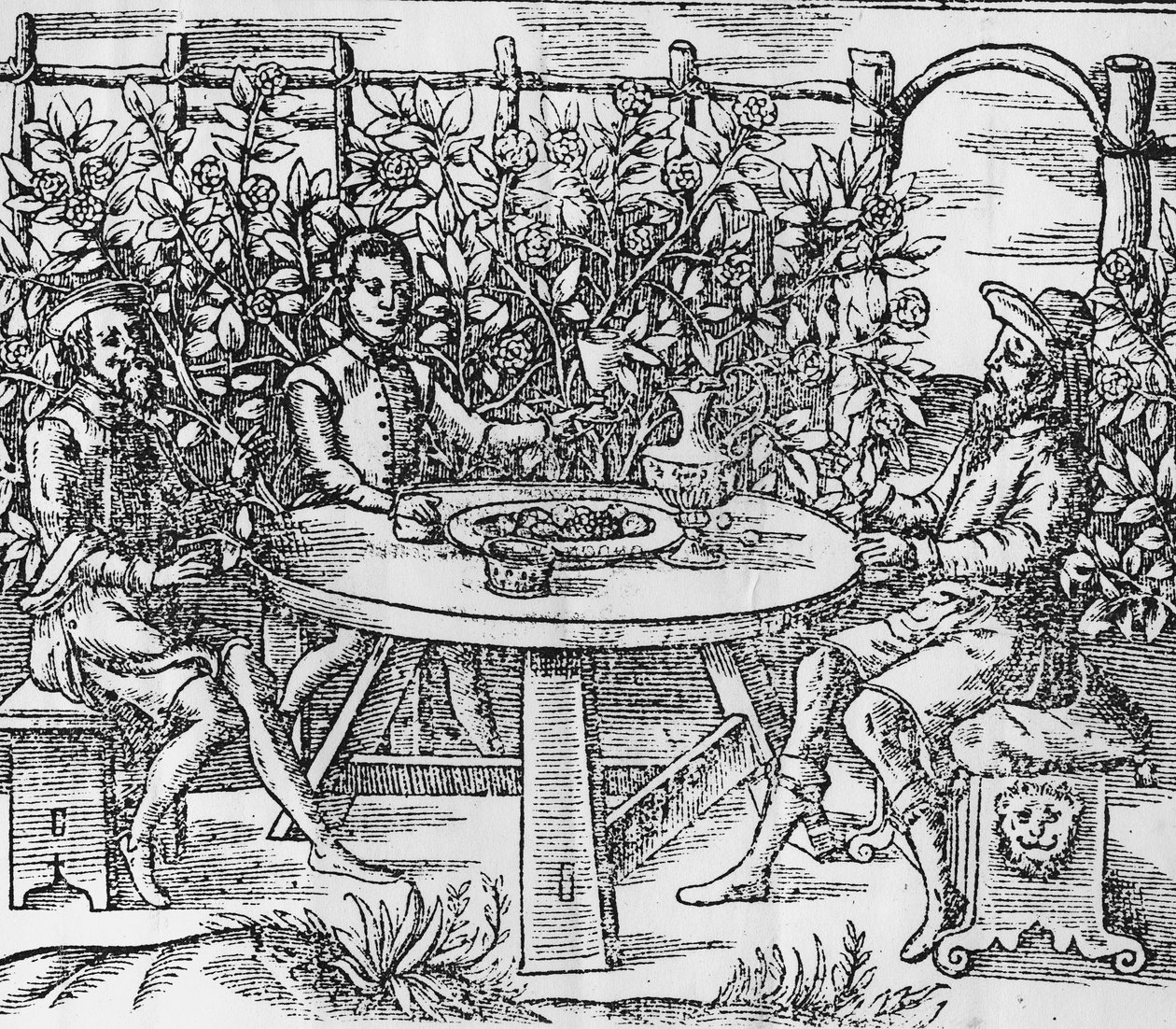Ontspannen in een prieel, 1577 door Thomas Hill