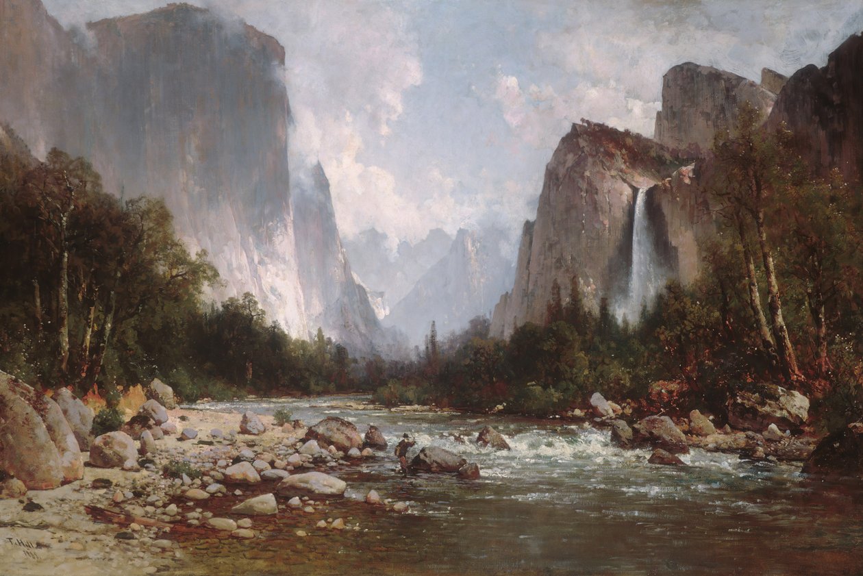 Uitzicht op Yosemite Valley, 1885 door Thomas Hill