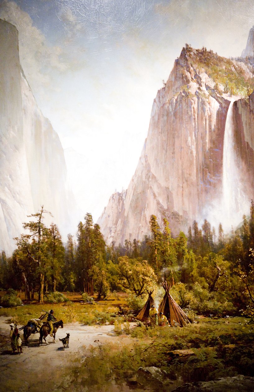 Yosemite Valley (El Capitan & Bridal Veil Falls) door Thomas Hill
