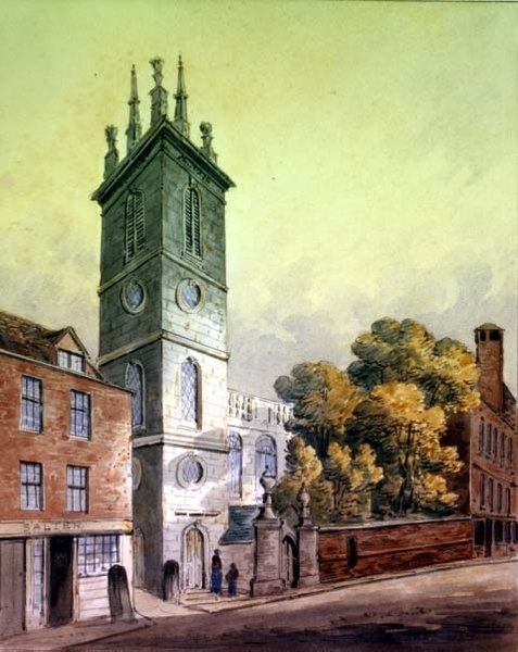 St. Mary Somerset (prent) door Thomas Hosmer Shepherd