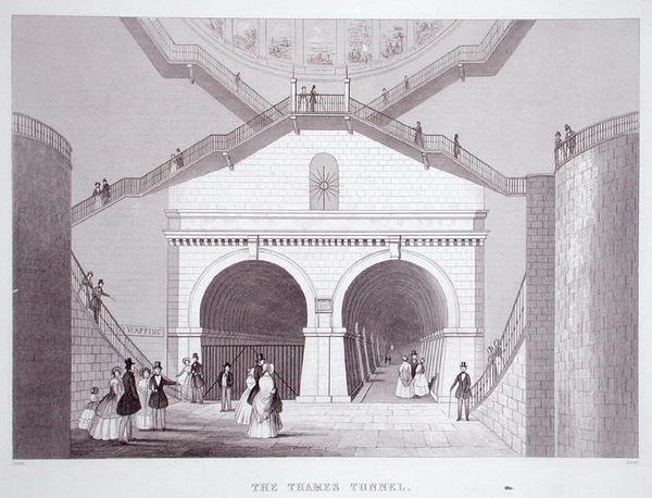 De Thames Tunnel, ca. 1851-55 door Thomas Hosmer Shepherd