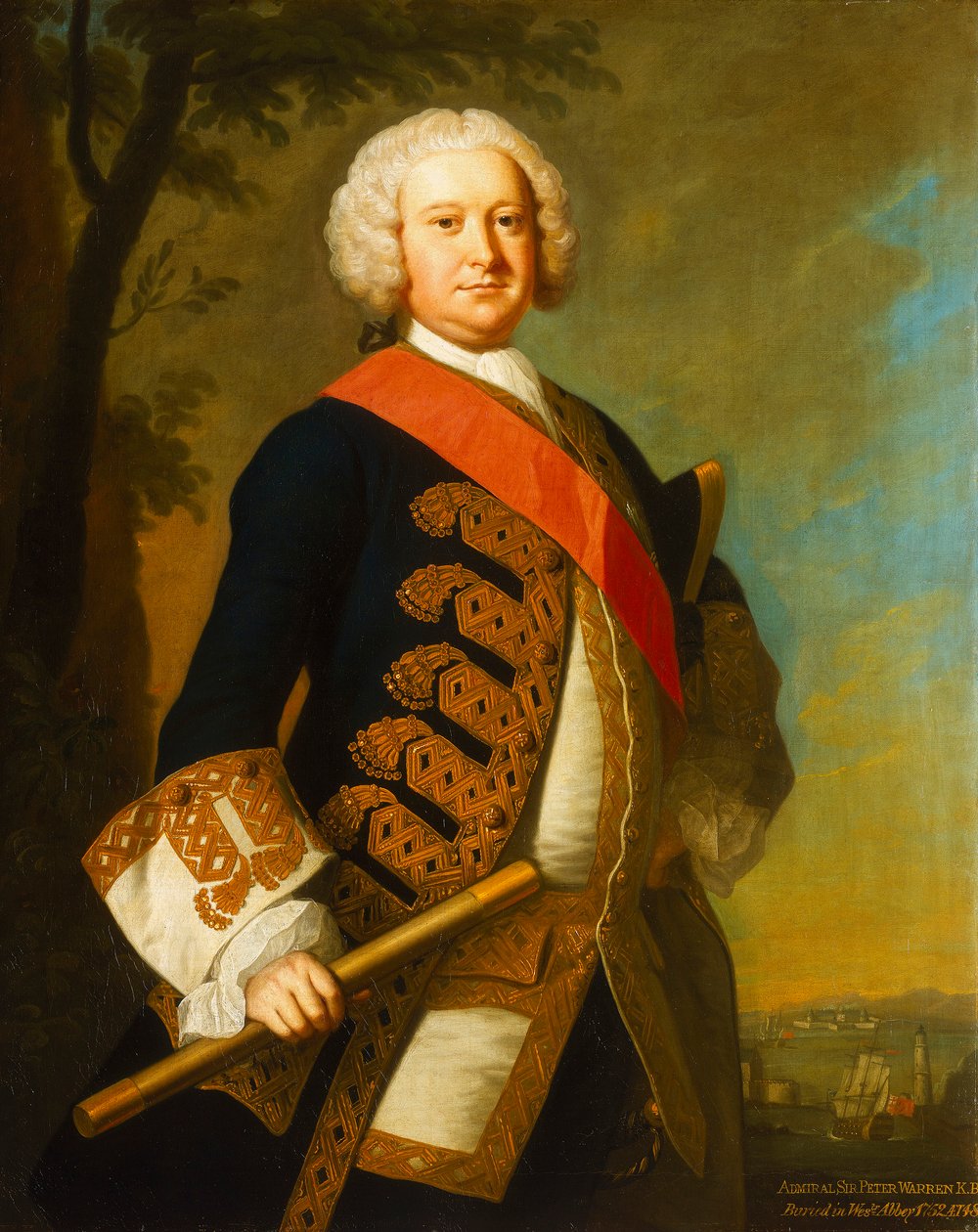 Admiraal Sir Peter Warren (1703-1752) door Thomas Hudson