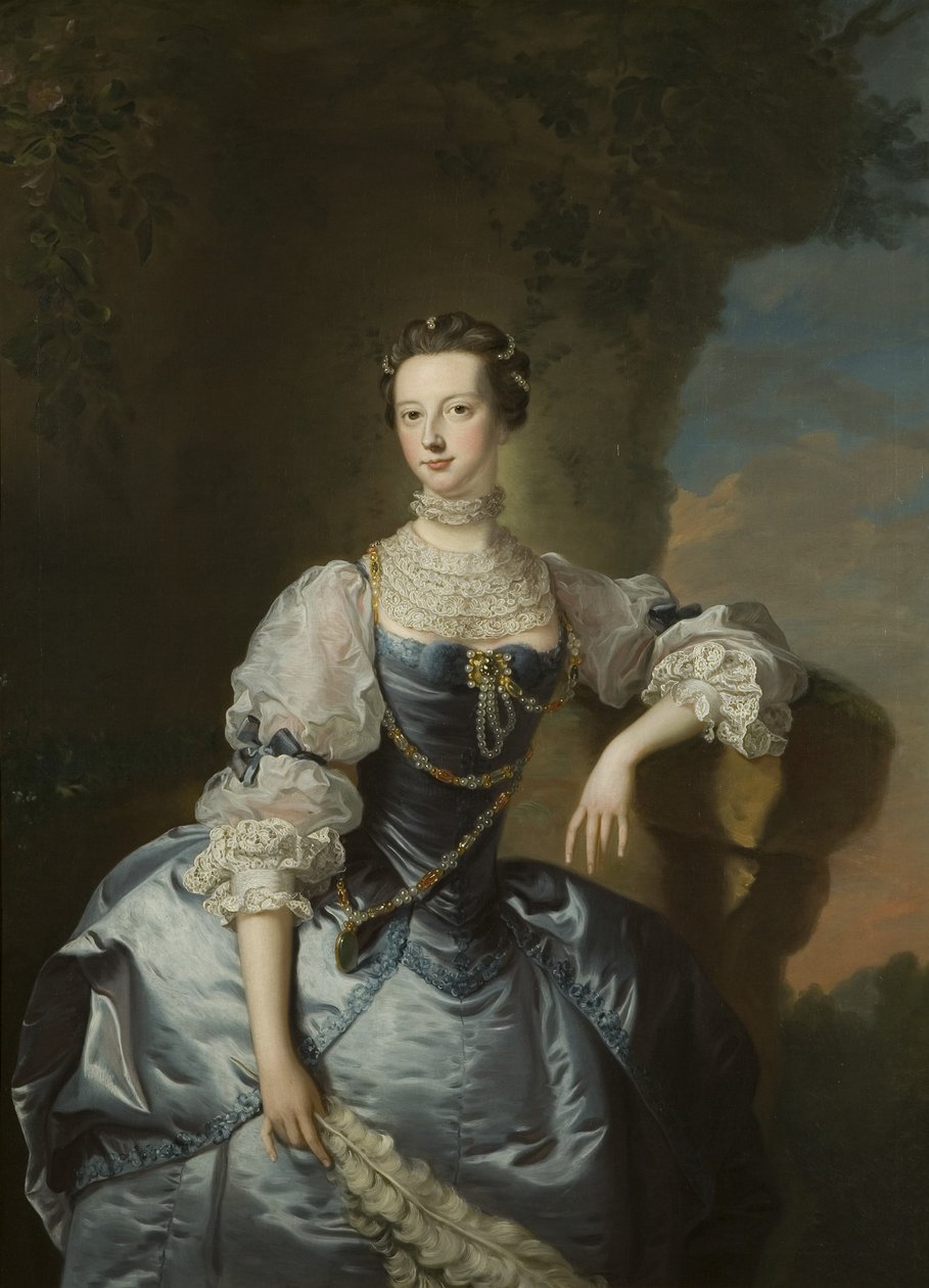Portret van Mrs Emma Harvey door Thomas Hudson