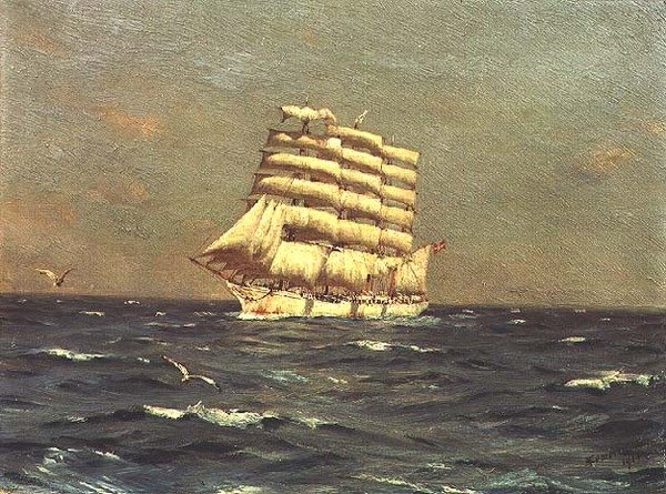 Deense handelsschip, Viking door Thomas J. Somerscales