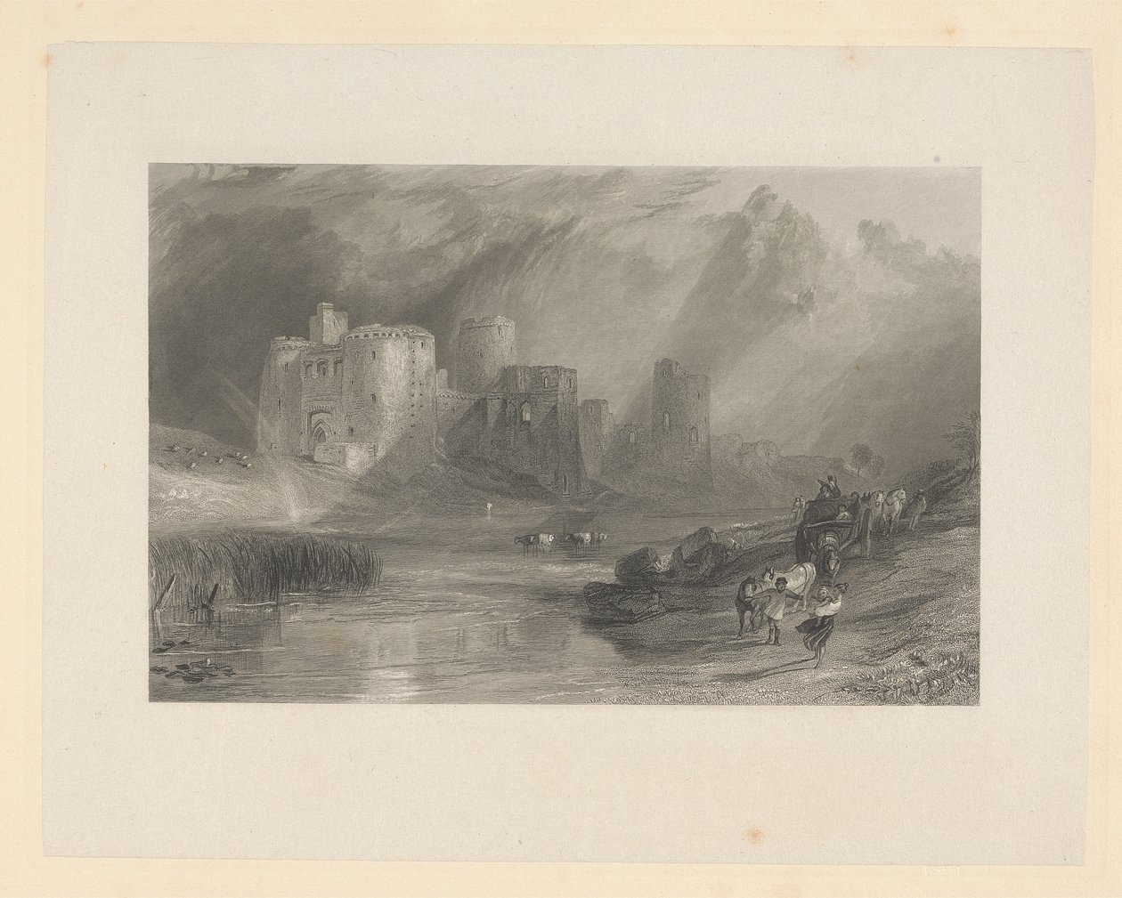 Kidwelly Kasteel, Zuid-Wales door Thomas Jeavons