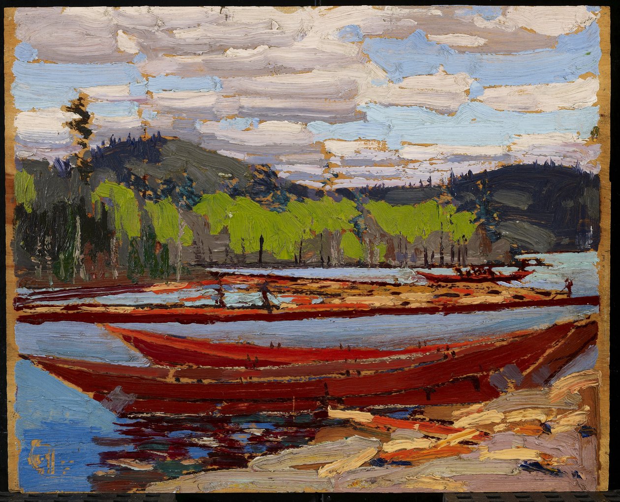 Boten, zomer 1916 door Tom Thomson