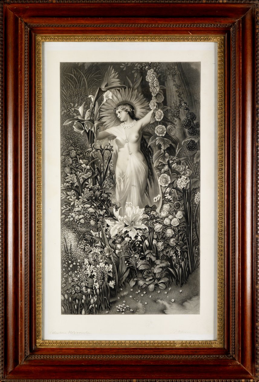Flora (gravure) door Thomas Lewis Atkinson