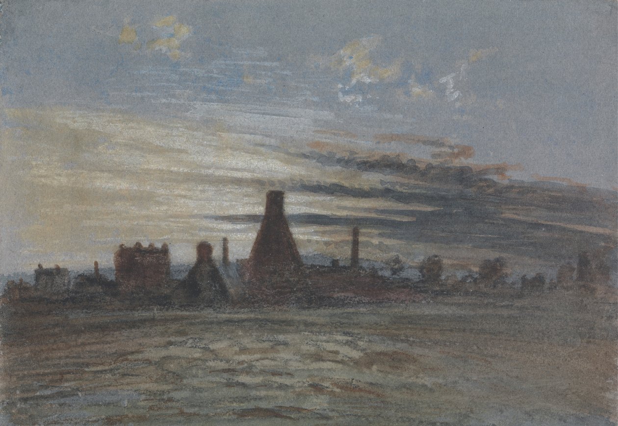 Oast House bij Schemering door Thomas Lindsay