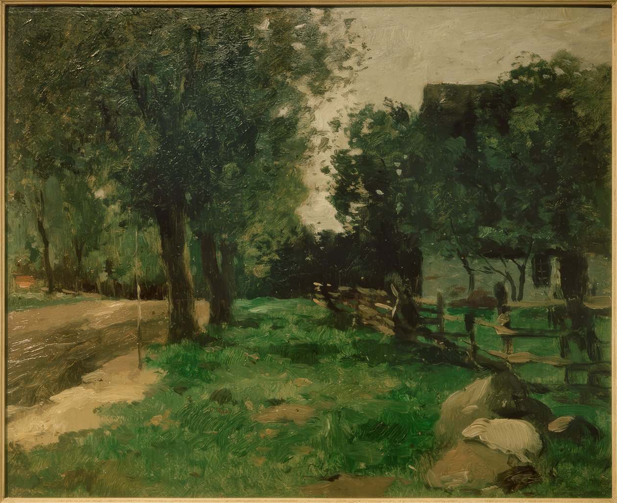 Dorpstraat door Thomas Ludwig Herbst
