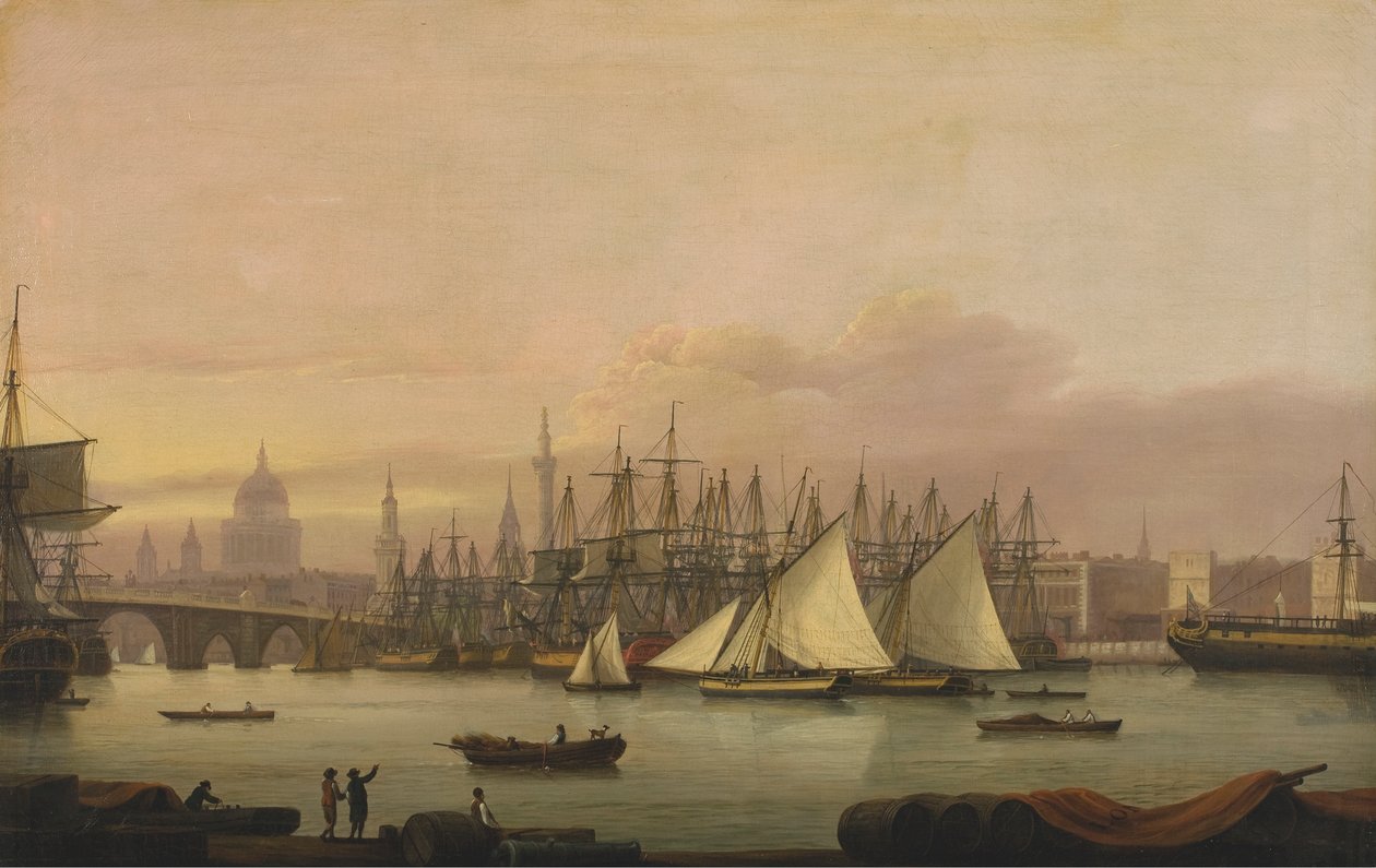 De Haven van Londen door Thomas Luny