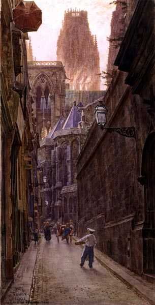 Rouen door Thomas Matthews Rooke