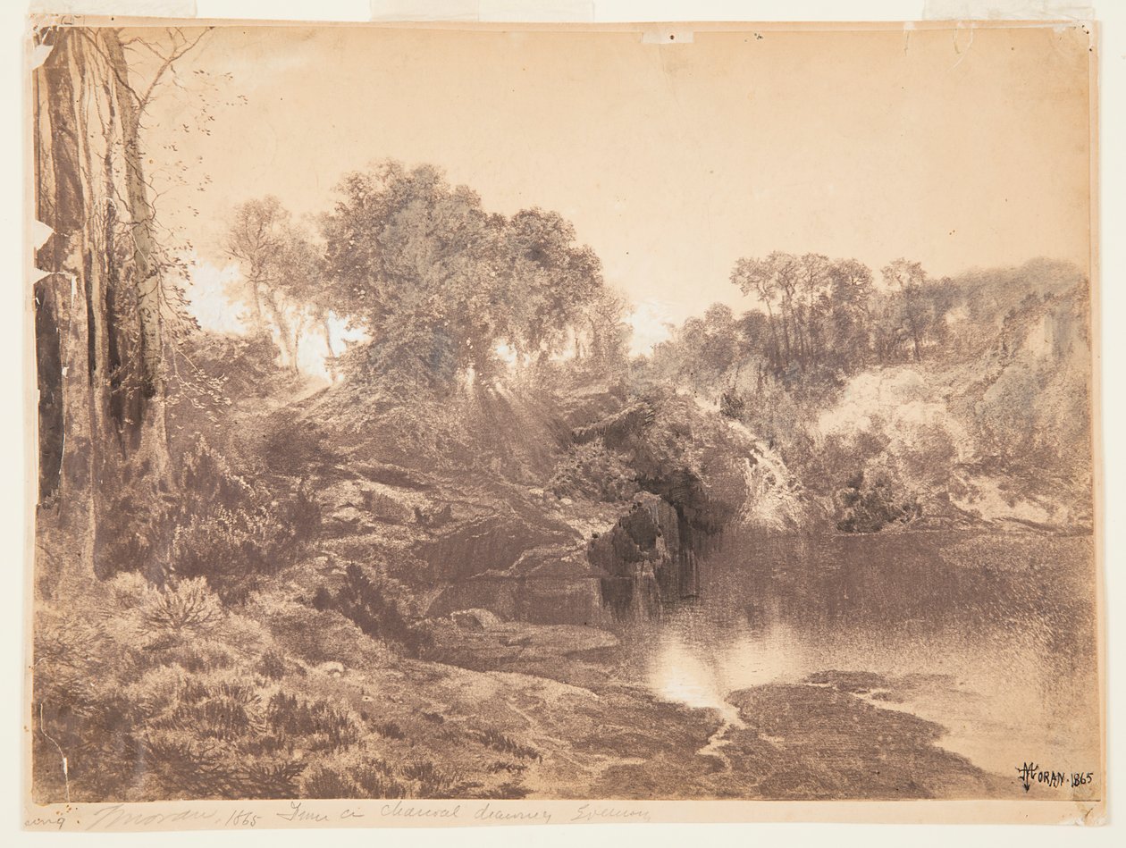 Avond door Thomas Moran