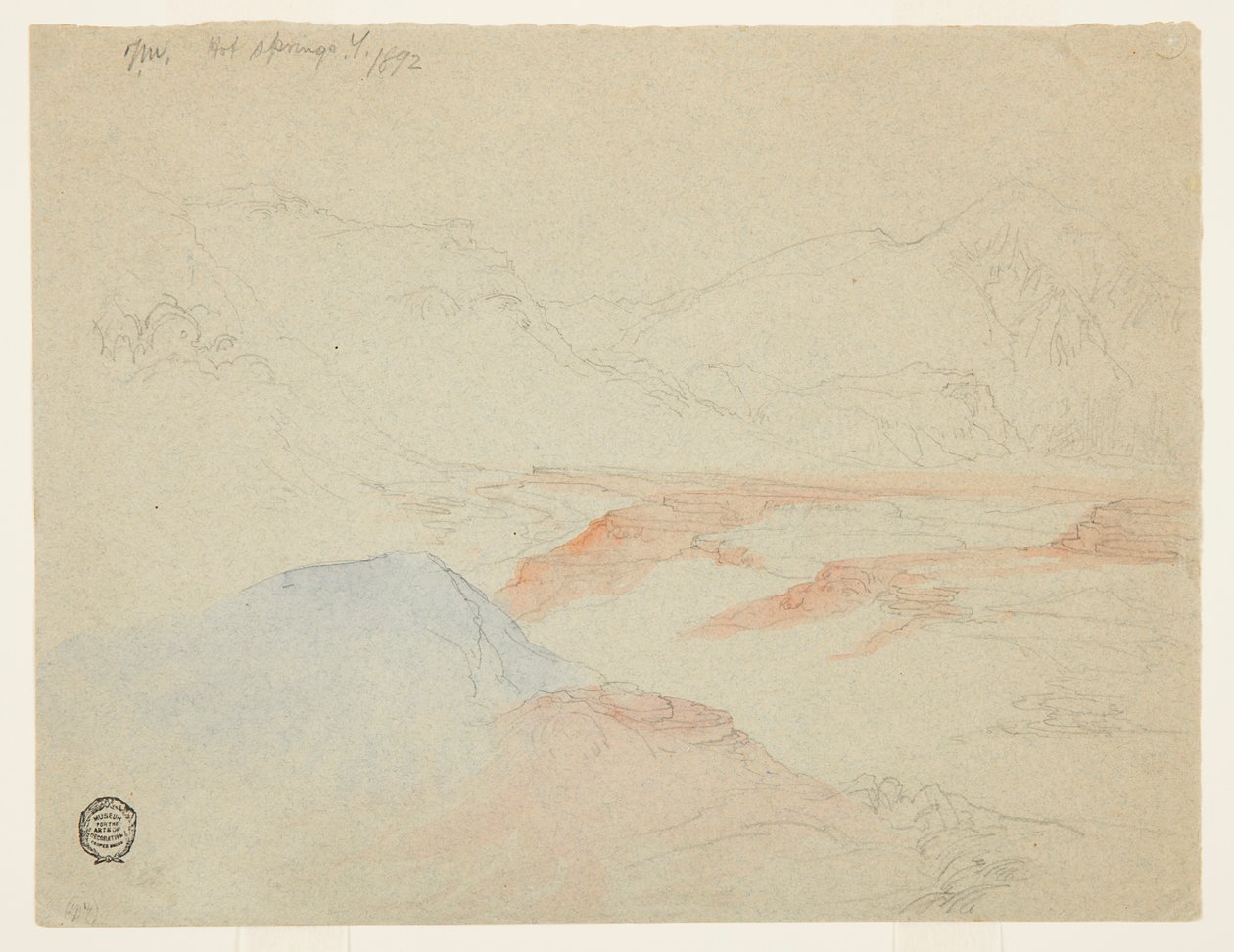 Warmwaterbronnen, Yellowstone door Thomas Moran