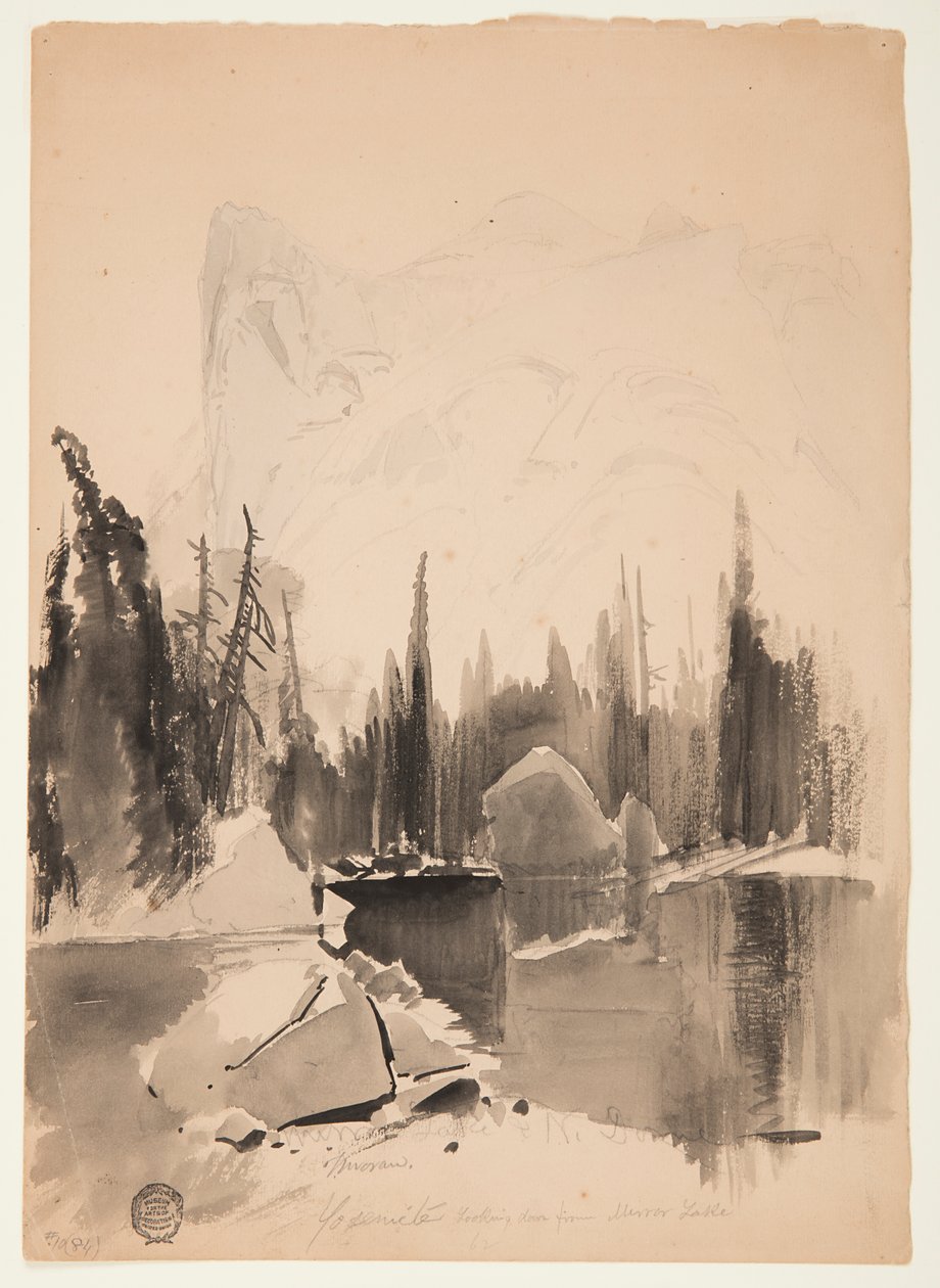 Mirror Lake, Yosemite door Thomas Moran