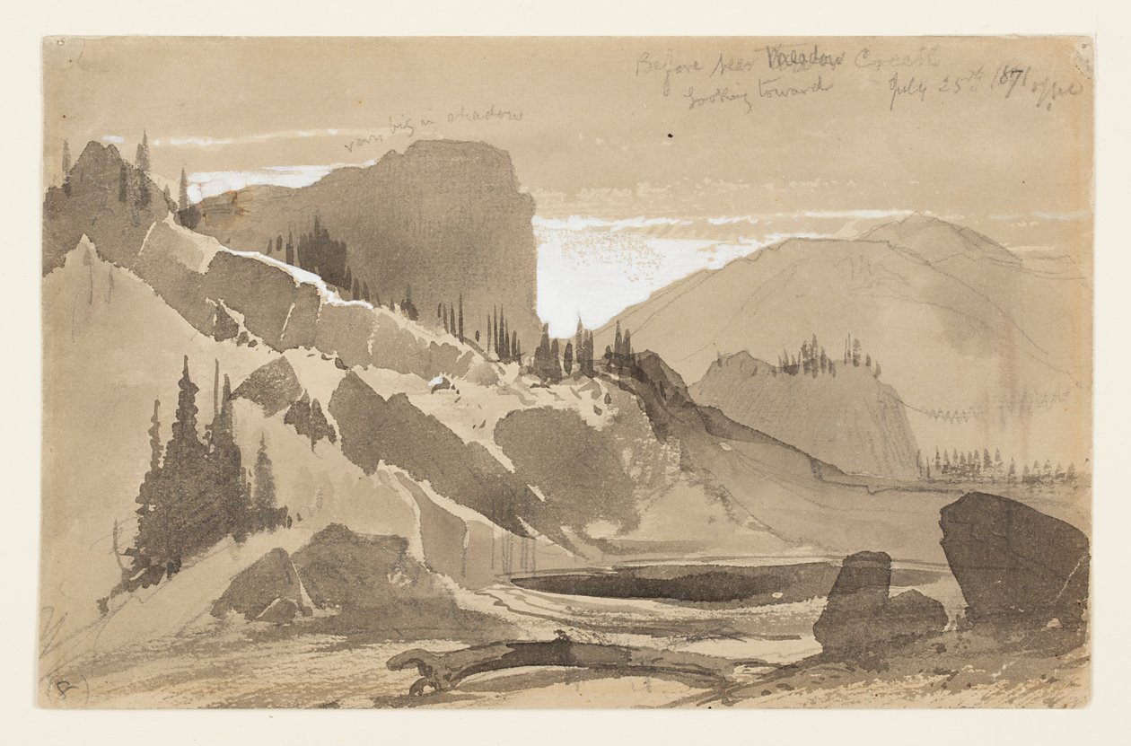 Bij Meadow Creek, Utah door Thomas Moran