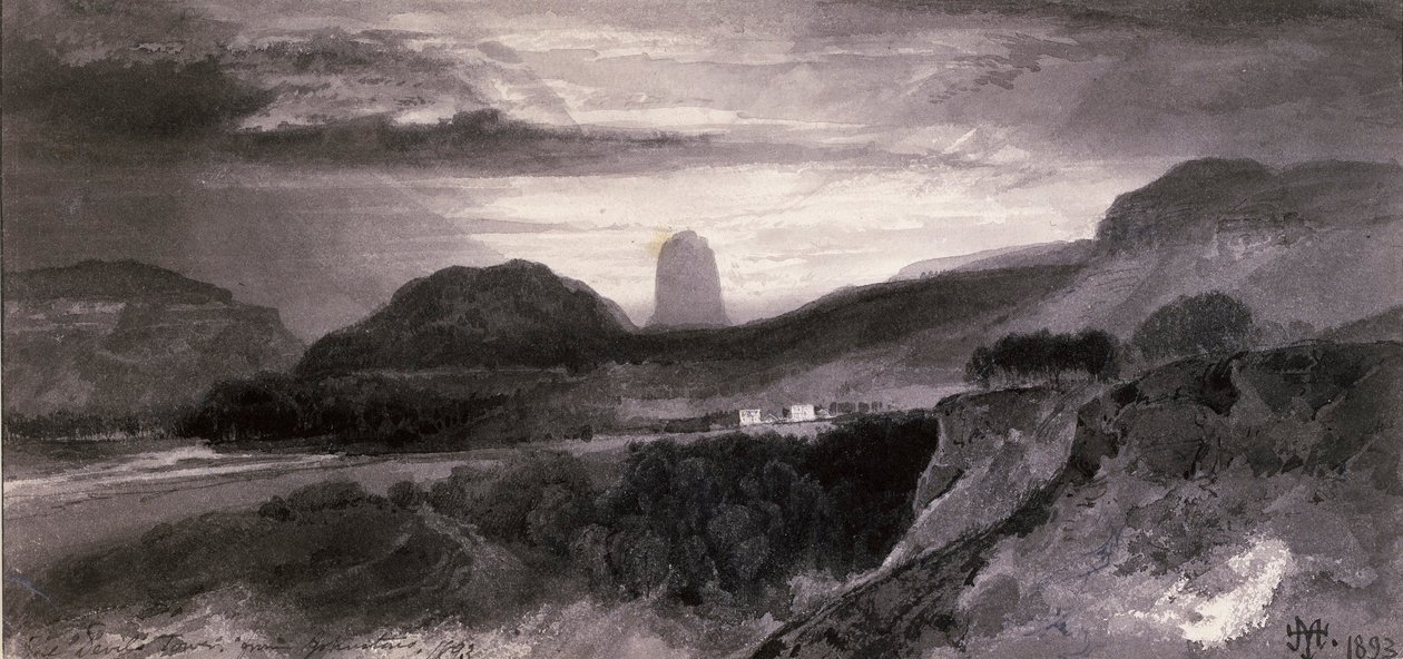 De Duivelstoren van Johnstons door Thomas Moran