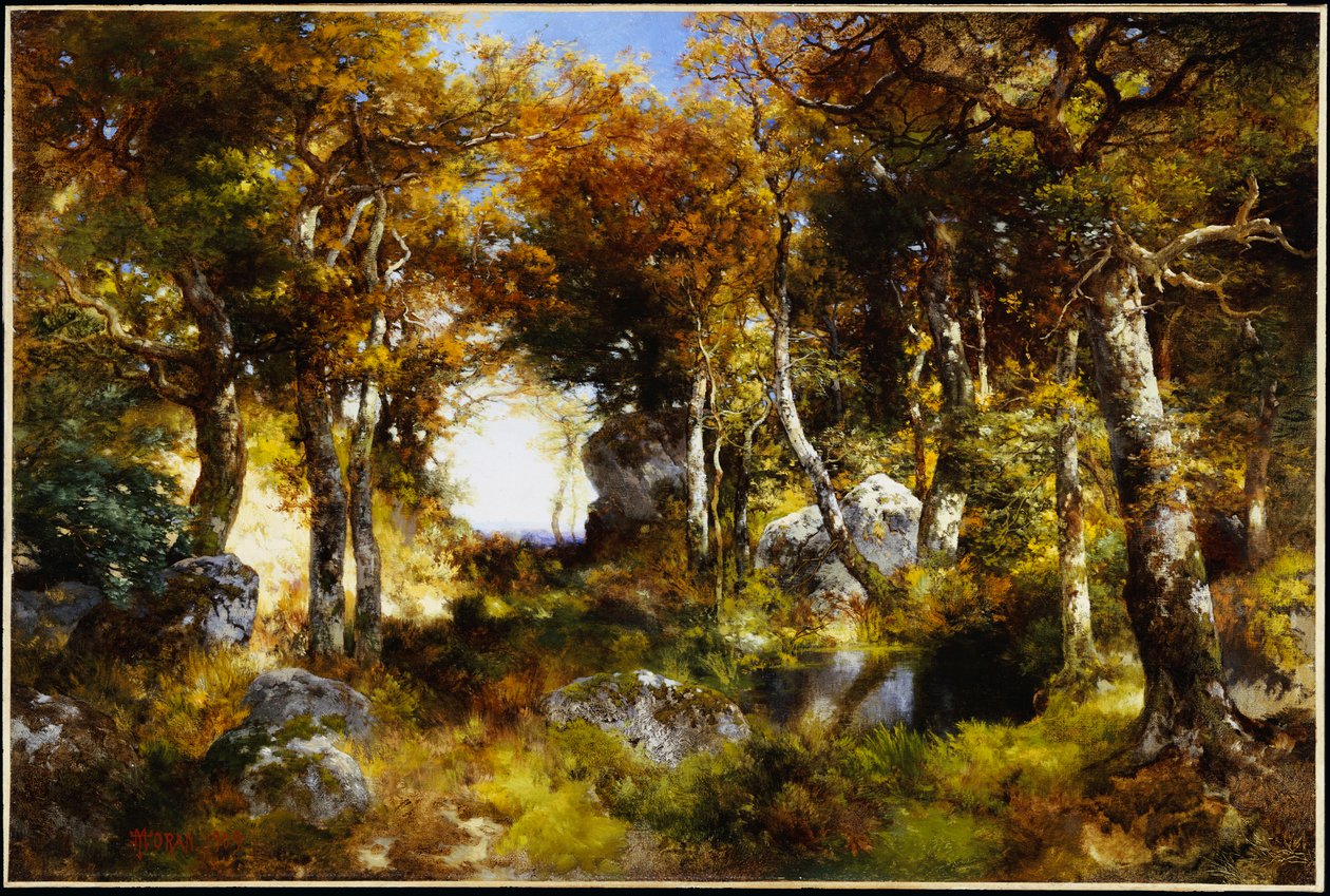 Het bosmeertje, 1909 door Thomas Moran