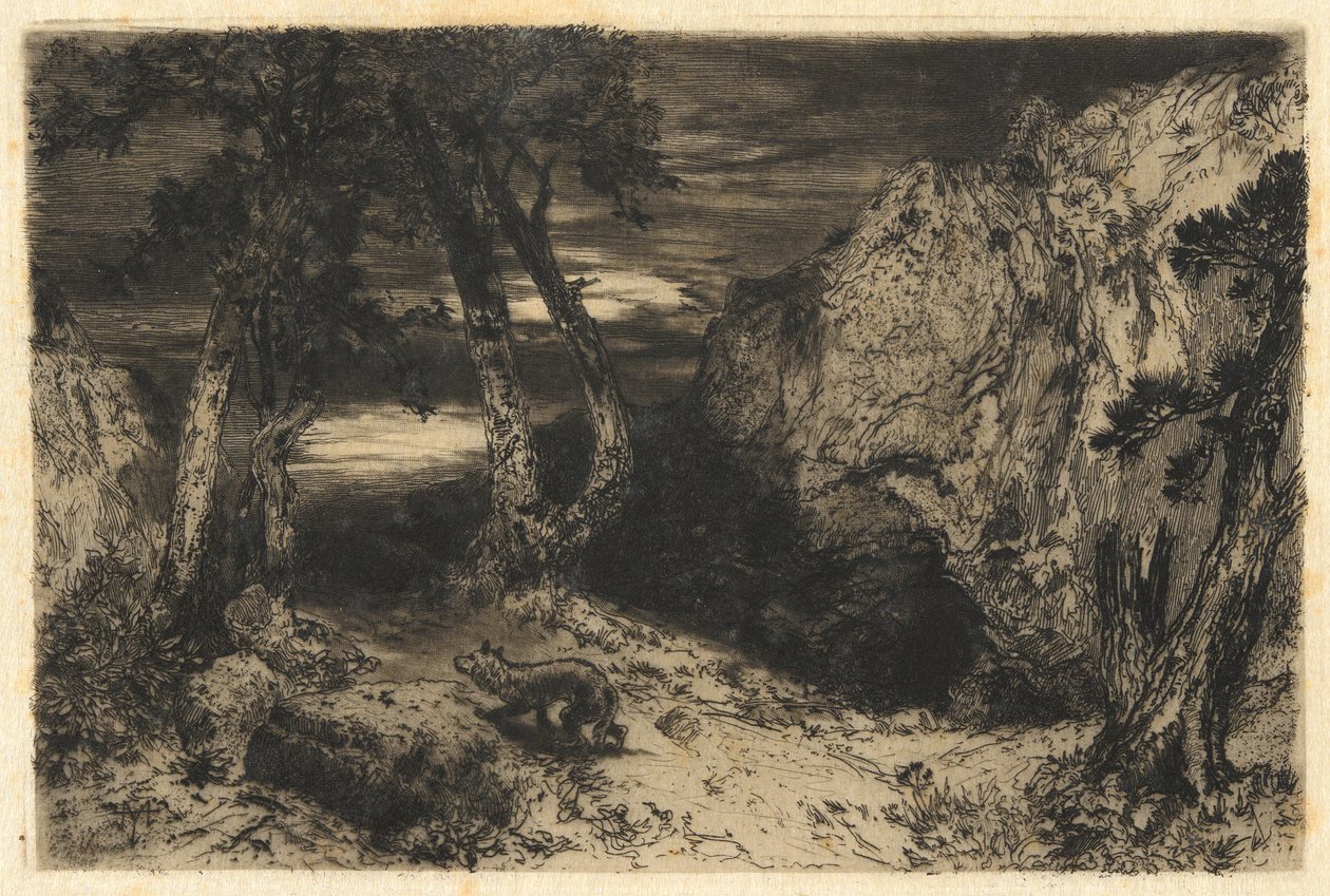 Schemering in Arizona door Thomas Moran