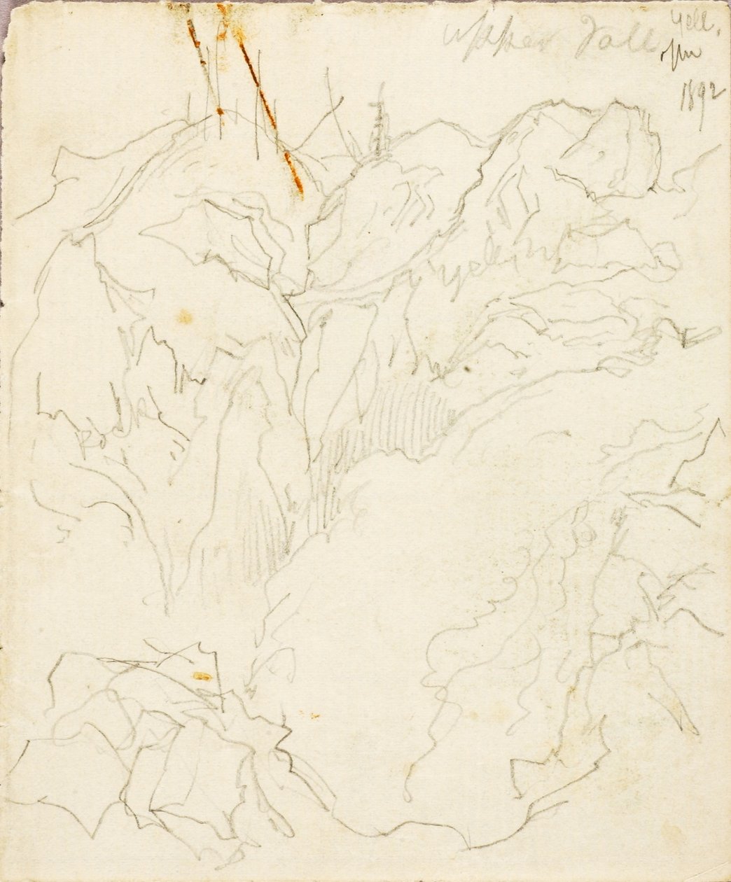 Upper Falls, Yellowstone door Thomas Moran