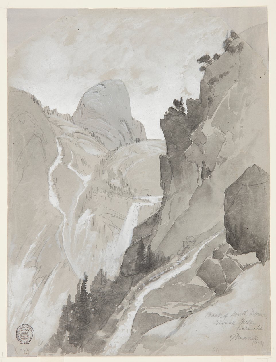 Vernal Falls, Yosemite door Thomas Moran