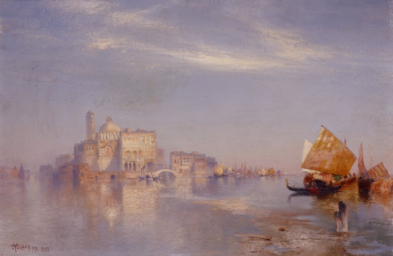 Uitzicht op Venetië door Thomas Moran