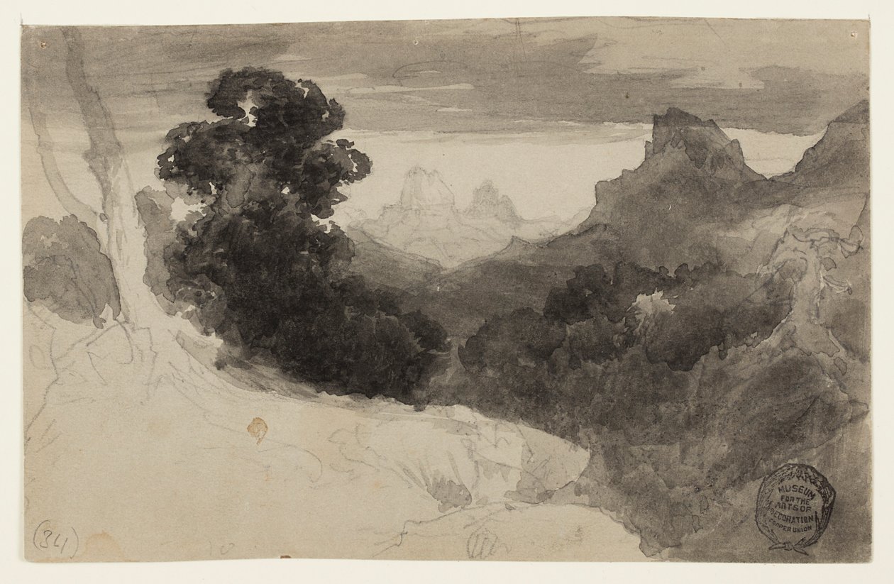 Uitzicht op de Tetons, Wyoming door Thomas Moran