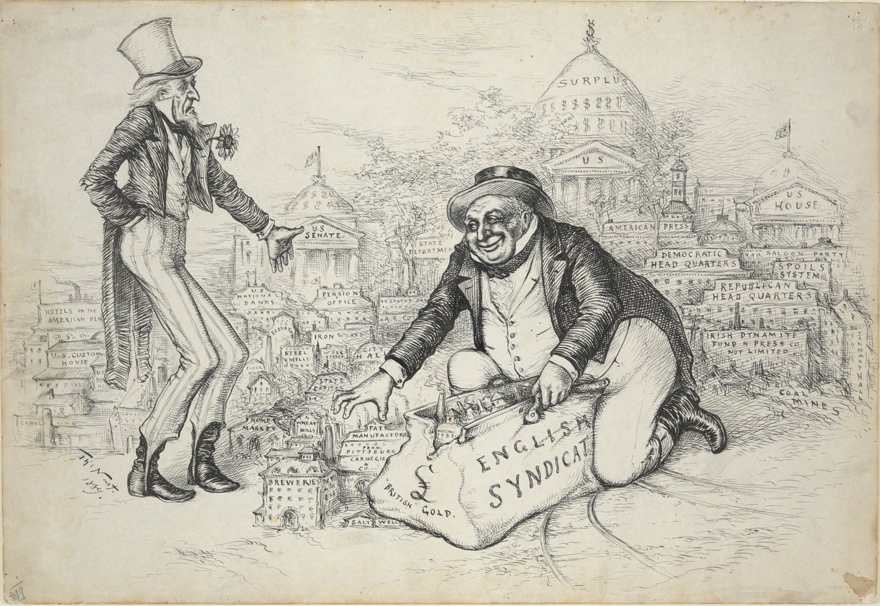 Engels syndicaat (Brits goud) door Thomas Nast