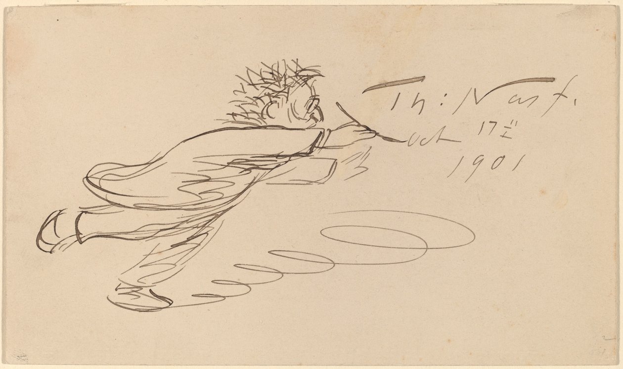 Handtekening, "TH. Nast, 17 Okt. 1901" door Thomas Nast