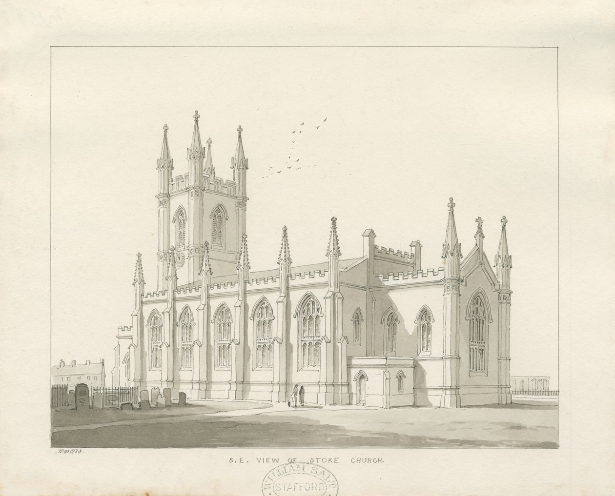 Stoke-upon-Trent Kerk [Nieuw] door Thomas Peploe Wood