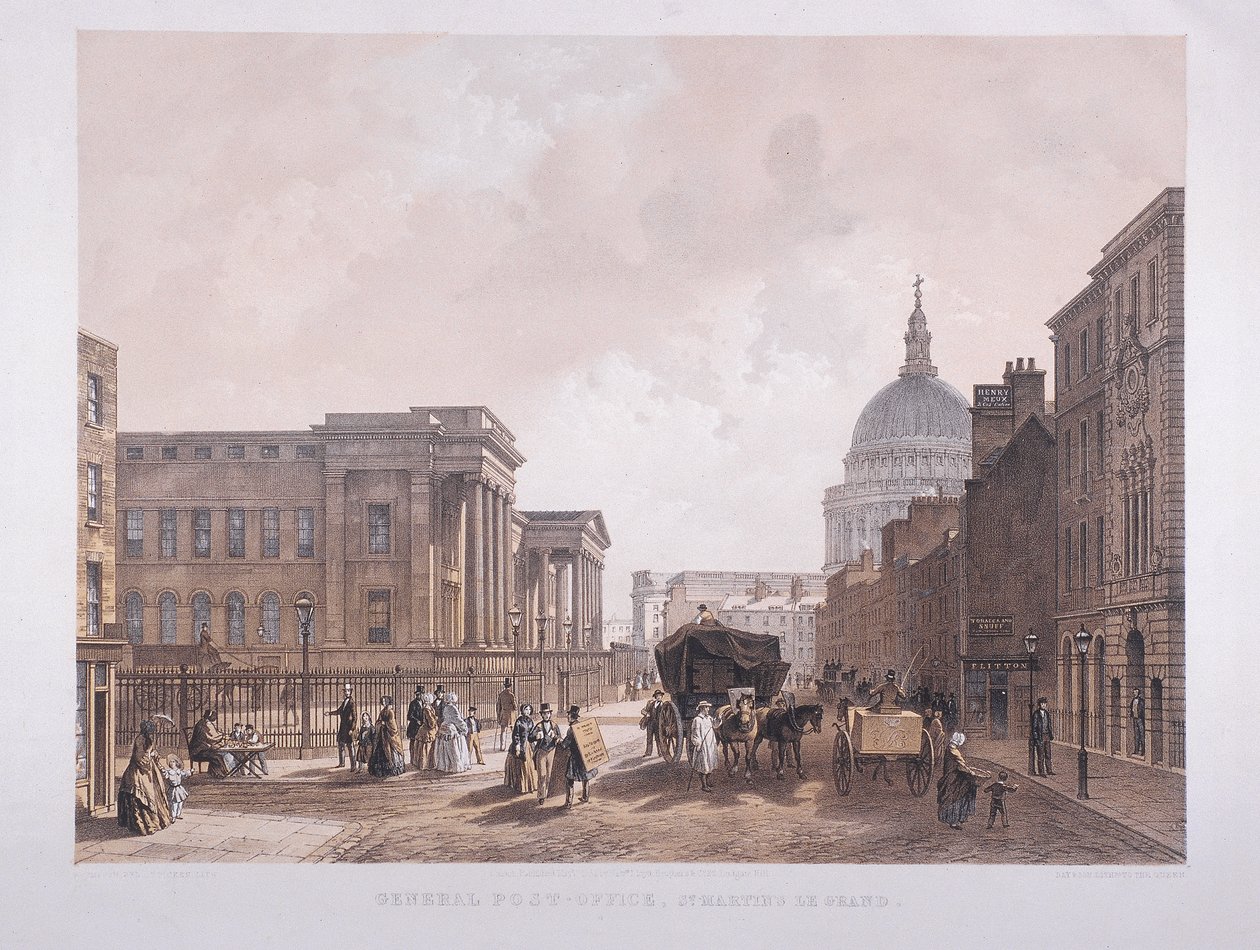 Algemeen postkantoor, Londen, 1852 door Thomas Picken