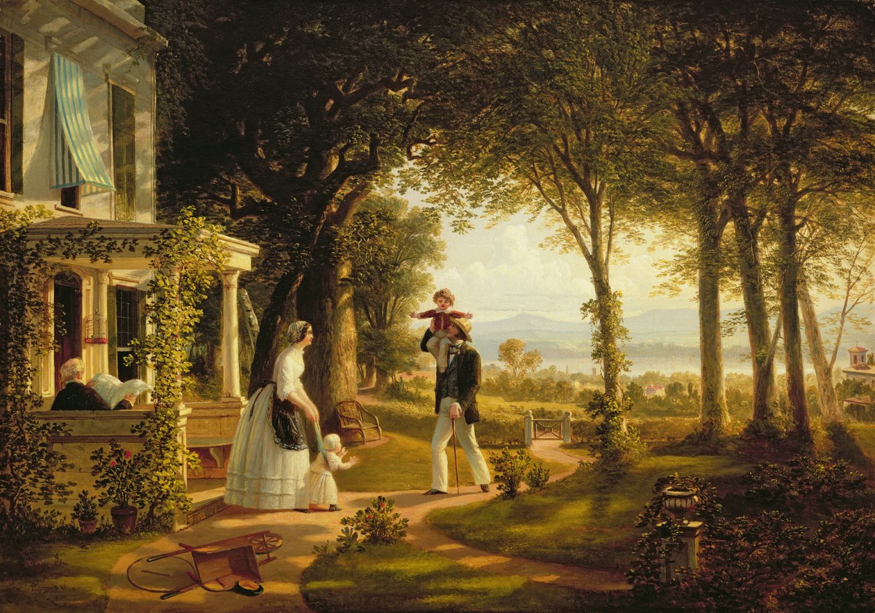 Thuis bij de Familie, 1852 door Thomas Pritchard Rossiter