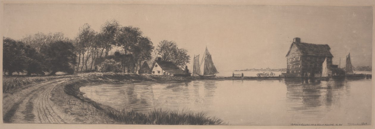 Landschap door Thomas Rathbone Manley