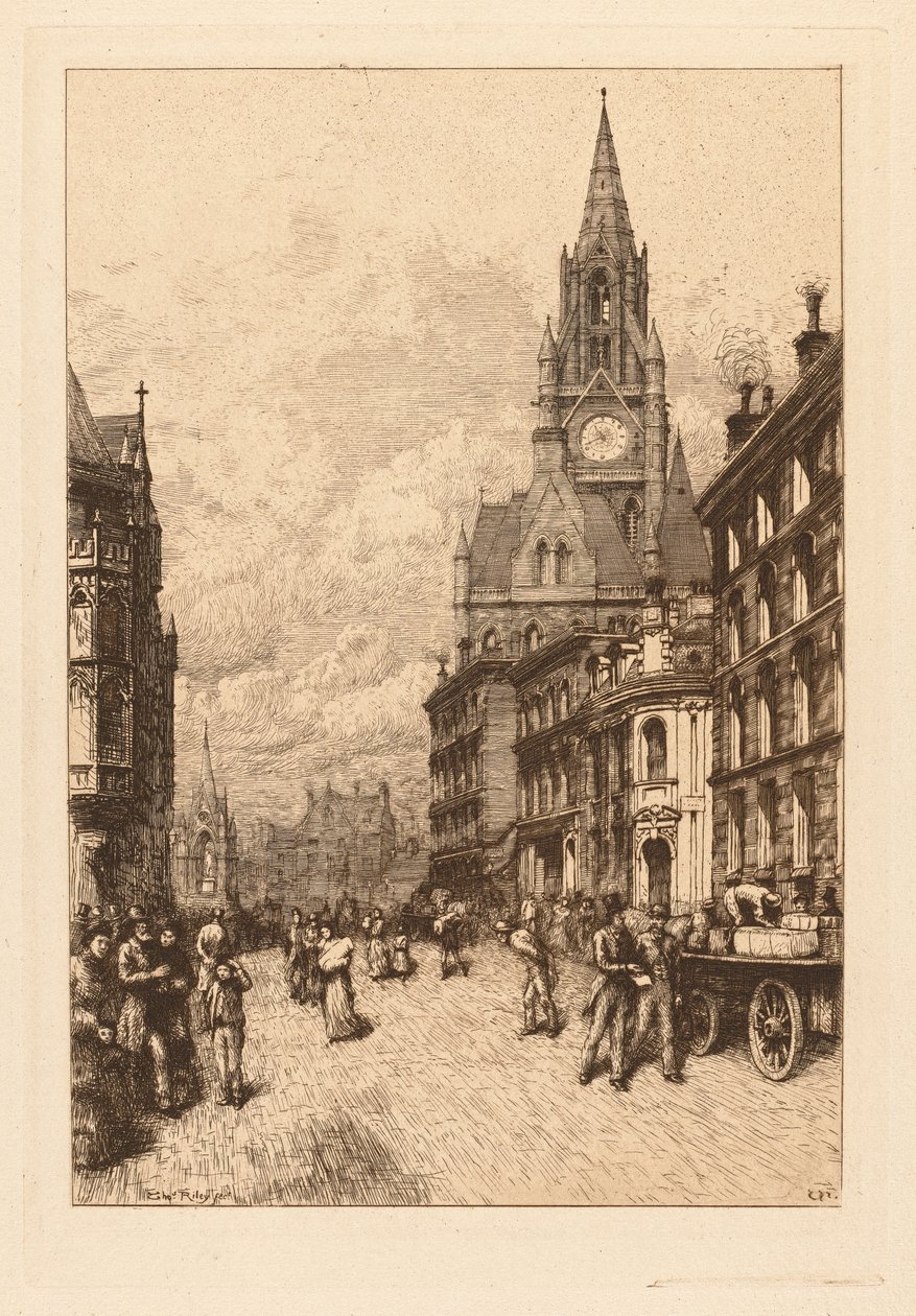 Stadhuis, Manchester door Thomas Riley