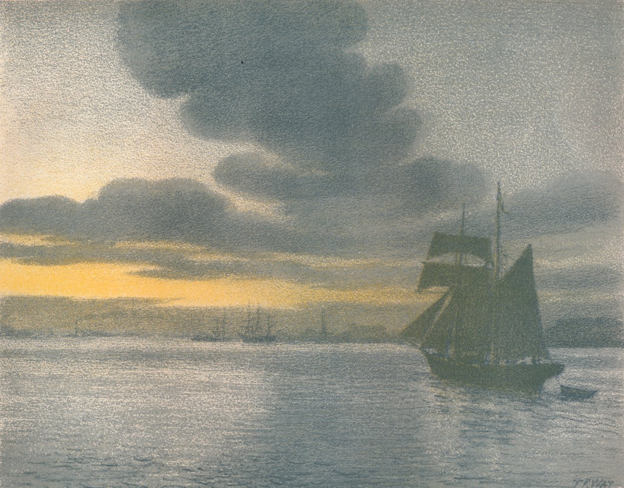 De Beneden-Theems, ca. 1900 door Thomas Robert Way