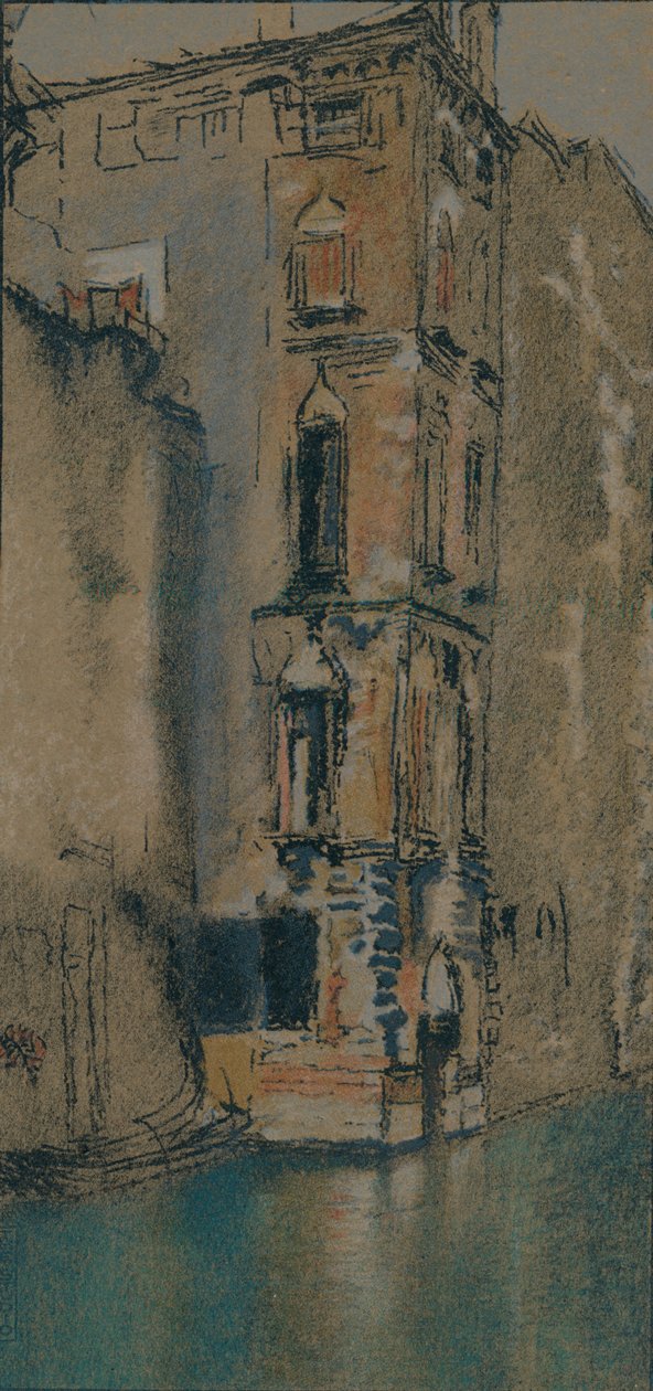 De Oude Marmeren Hal, Venetië, ca. 1904 door Thomas Robert Way