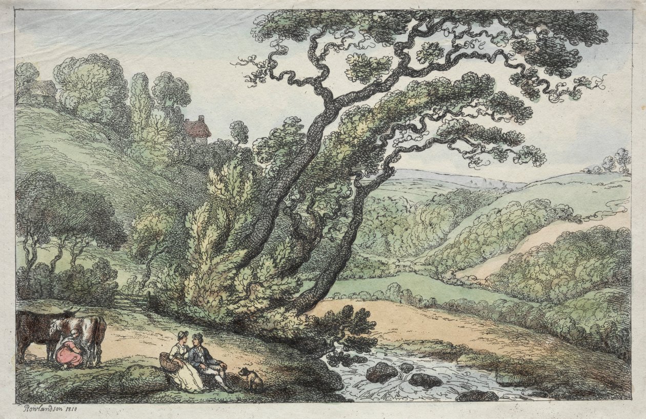 Een Cornish uitzicht, 1810 door Thomas Rowlandson