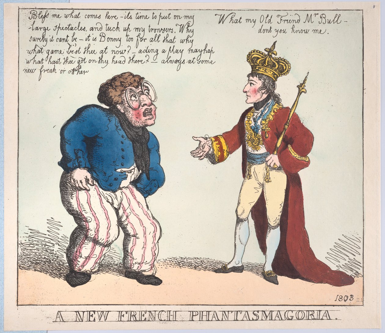 Een nieuwe Franse phantasmagorie, 1803 door Thomas Rowlandson