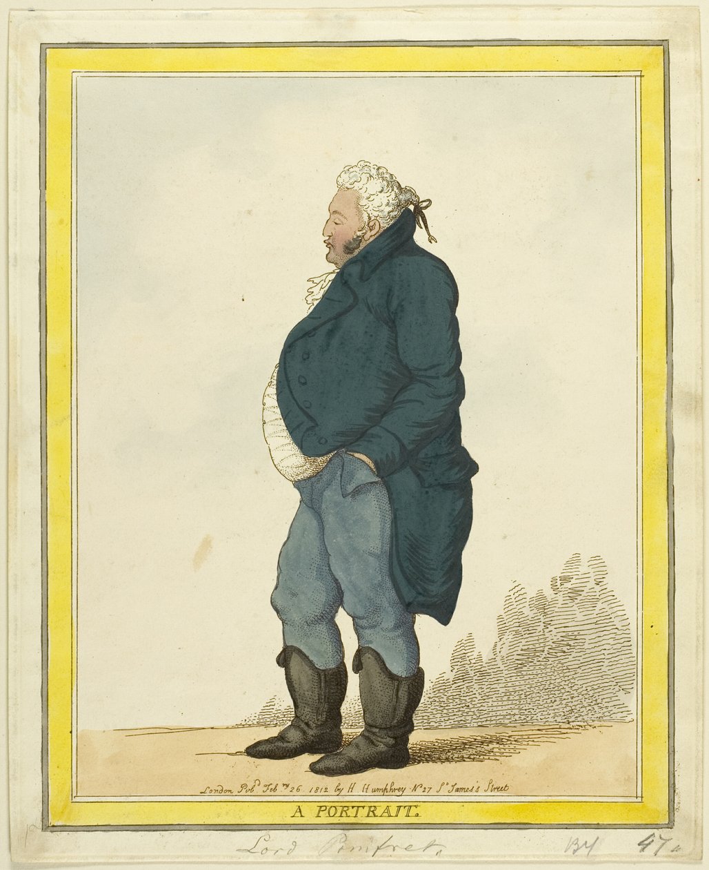 A Portrait: Lord Pomfret door Thomas Rowlandson