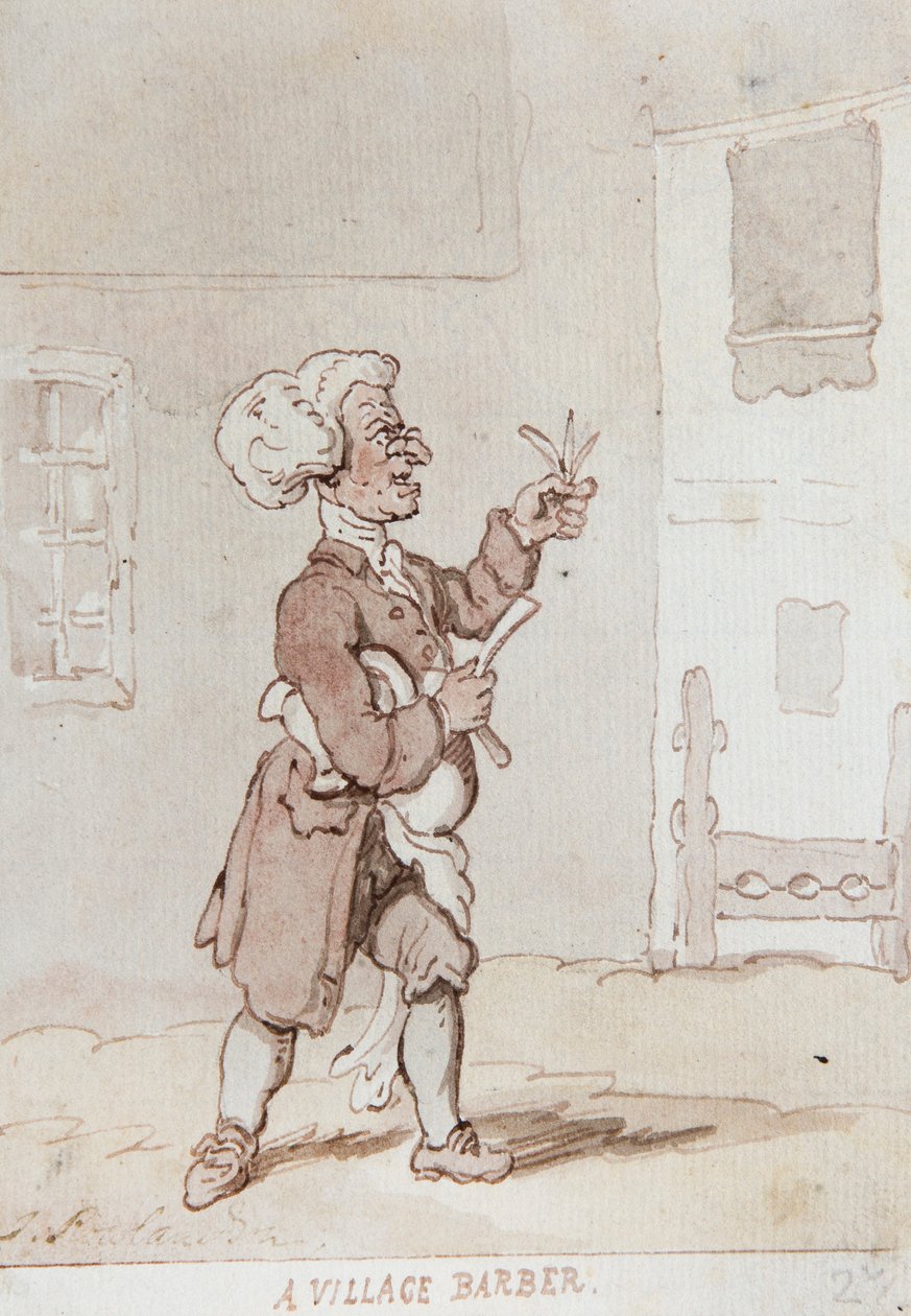 Een dorpskapper door Thomas Rowlandson