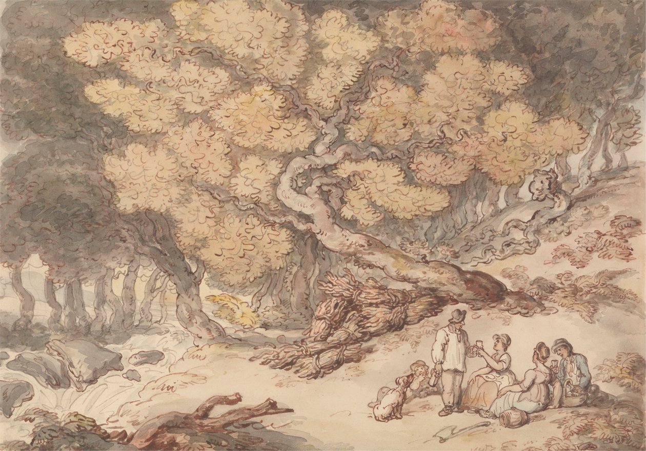 Picknick van een houthakker door Thomas Rowlandson